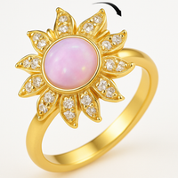 Altın Pembe Taşlı Güneş